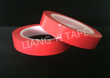 ポリエステル マイラーのフィルムが付いているアクリルの付着力の赤い色ペーパー接続テープ